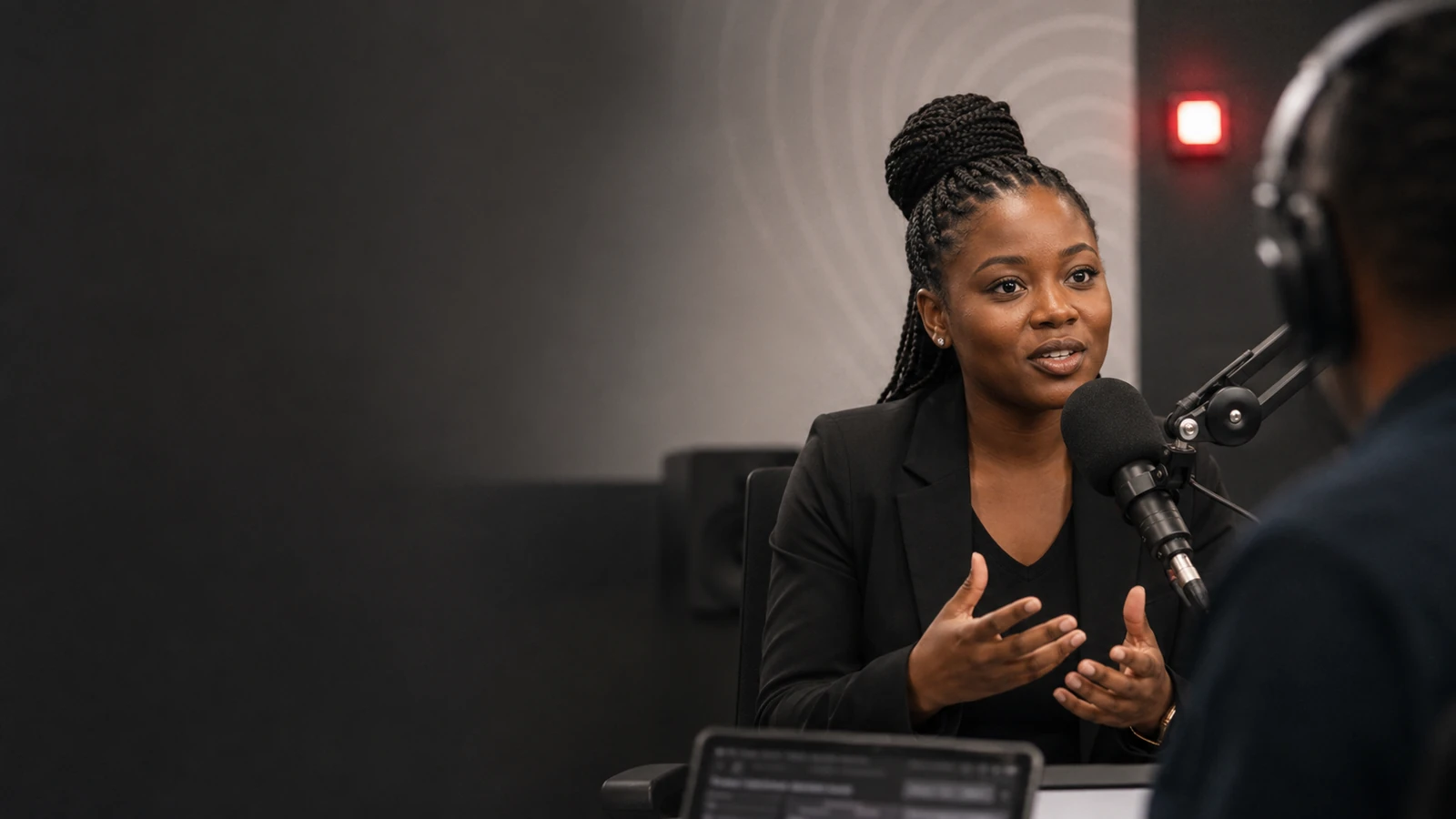 Nquthu small business owner promoting a local business on radio
