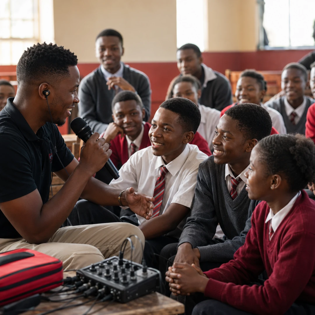 Young people taking part in a Nquthu community initiative